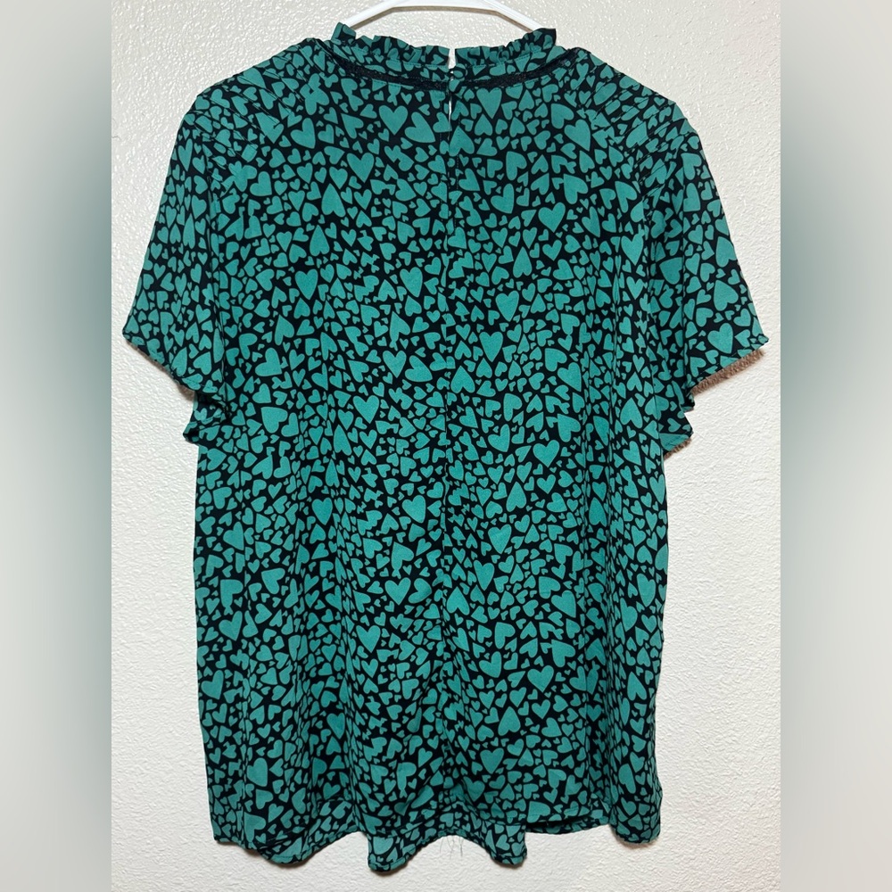 Torrid Lace Inset Mock Neck Blouse - Picture 5 of 5